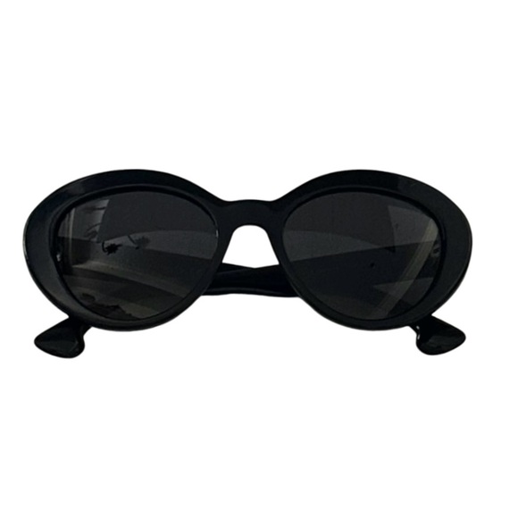 Prada Women's SPR15Q Oval Cat-eye Sunglasses, Black - Picture 1 of 10